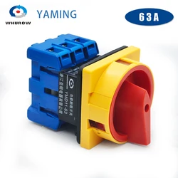 63 Amp 690V Isolator Switch 3P Main Motorized Rotary Pad Lock On-off Power Switches YMD11-63A Replace LW30