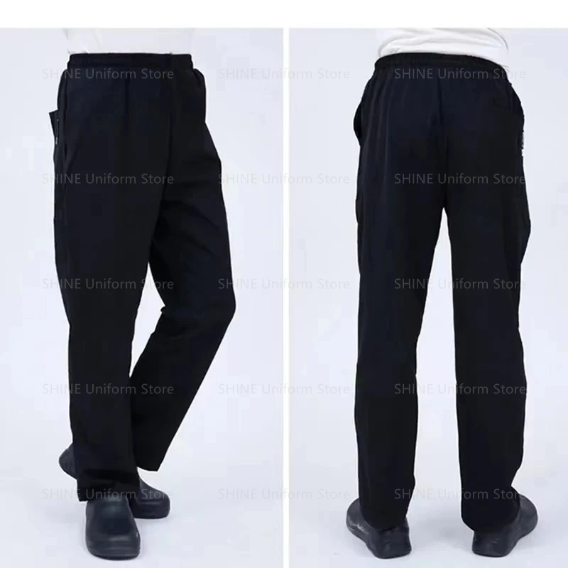 Men Kitchen Chef Pants Restaurant Cook Work Lightweight black chef Trousers accessories chef  Bottoms uniform women Food Service