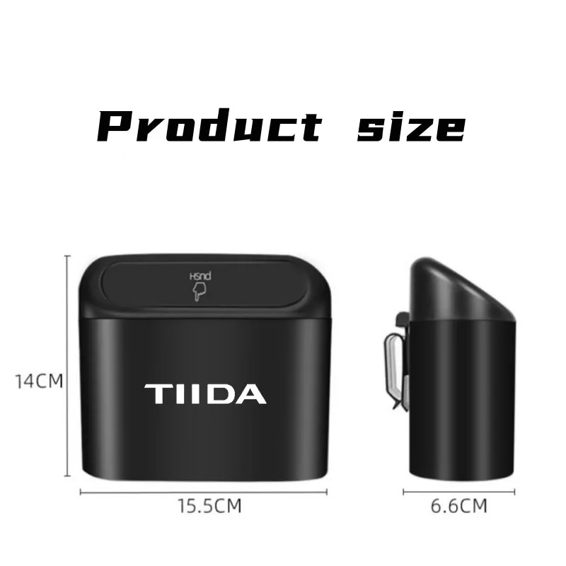 Car Clamshell Trash Bin Hanging Vehicle Garbage Dust Case Storage Box for TIIDA Auto Accesiories