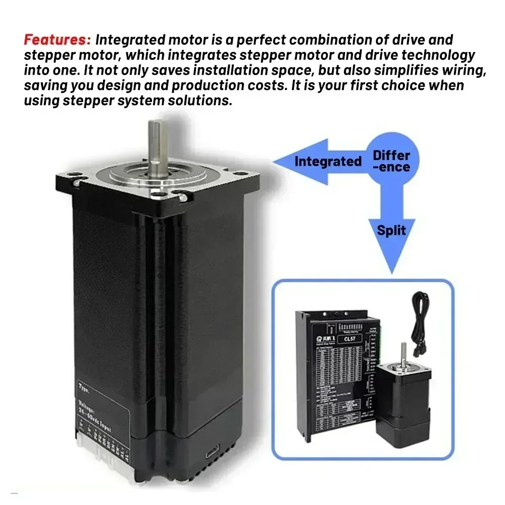 Closed Loop Stepper Motor Driver All-in-one 3000rpm Easy Servo Integrated Encoder Motor Nema23