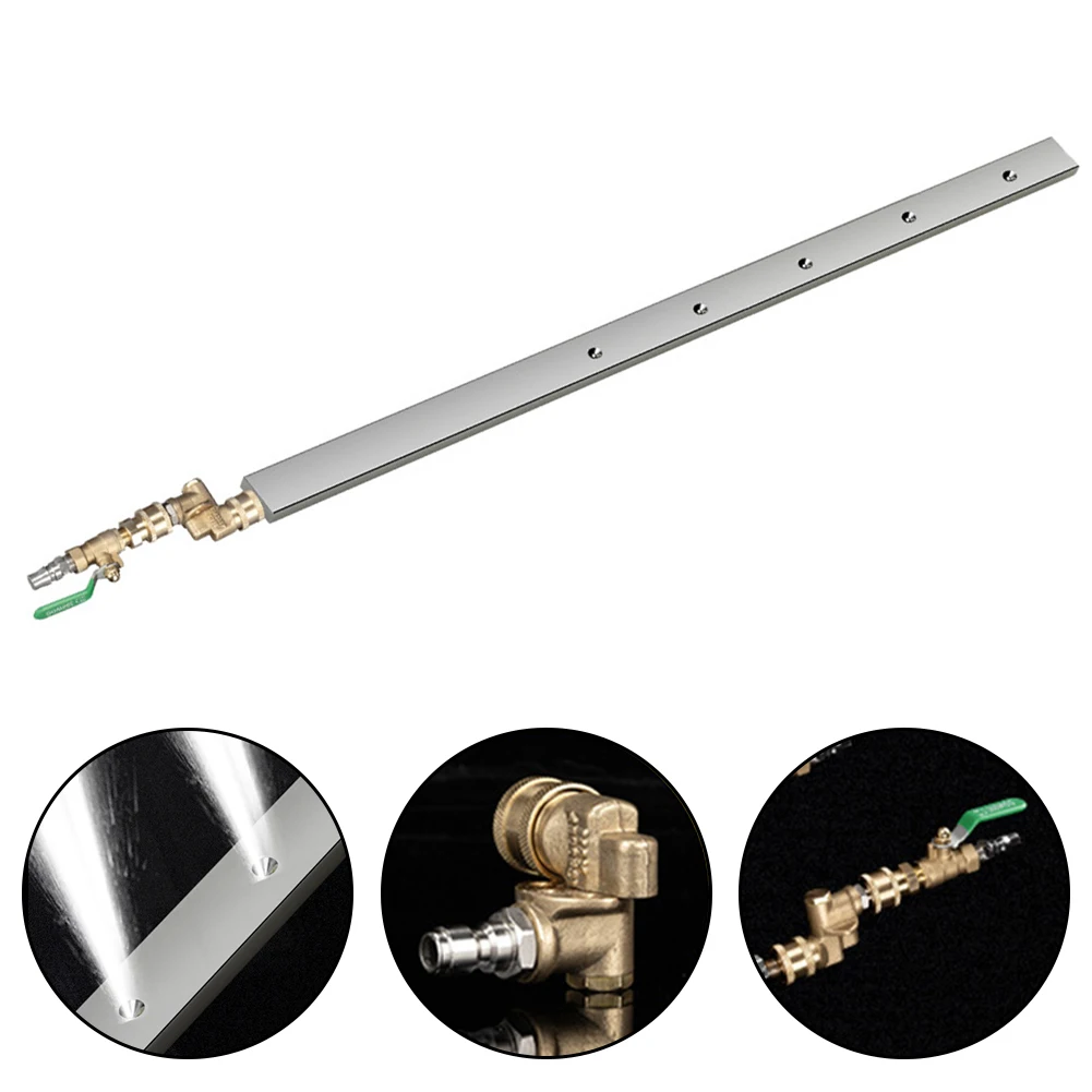 1 ensemble d'outils de nettoyage de condensateur de réservoir d'eau de voiture, tige de 60cm + tuyau d'air à connexion rapide + Kit de connecteur universel pour le nettoyage de radiateur de voiture