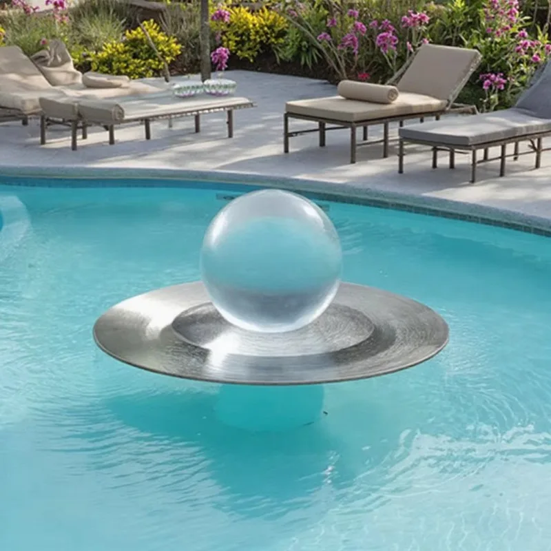 Outdoor modern minimalist, garden decorated metal ball fountain