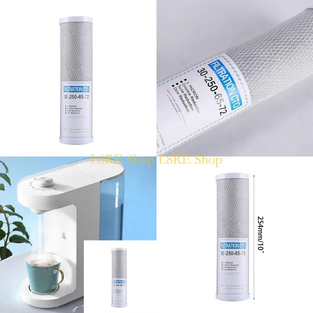 

L8RE 3 шт. Высокоэффективный 10-дюймовый фильтрующий картридж CTO Фильтр для воды с активированным углем