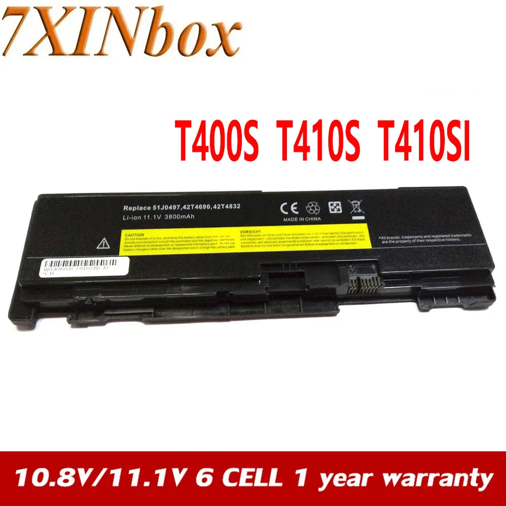 

7XINbox Battery For Lenovo ThinkPad T400S 2801 T410S T410SI 42T4688 42T4689 42T4690 42T4691 51J0497 42T4832 42T4833 51J0497