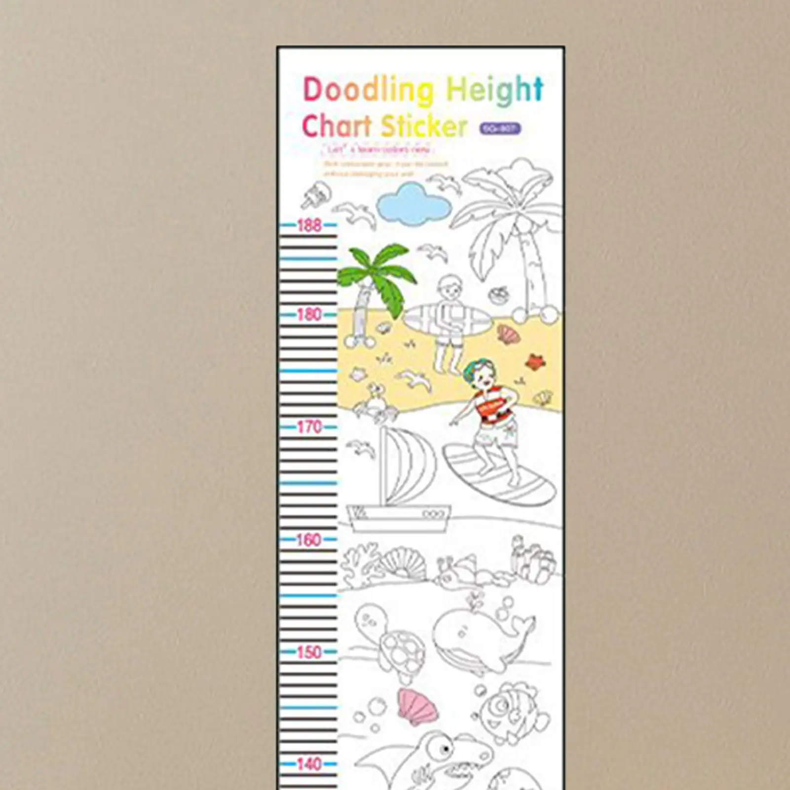 Таблица высоты для стены, наклейка высоты, декоративный инструмент для измерения роста, протираемый для детской спальни, классной комнаты