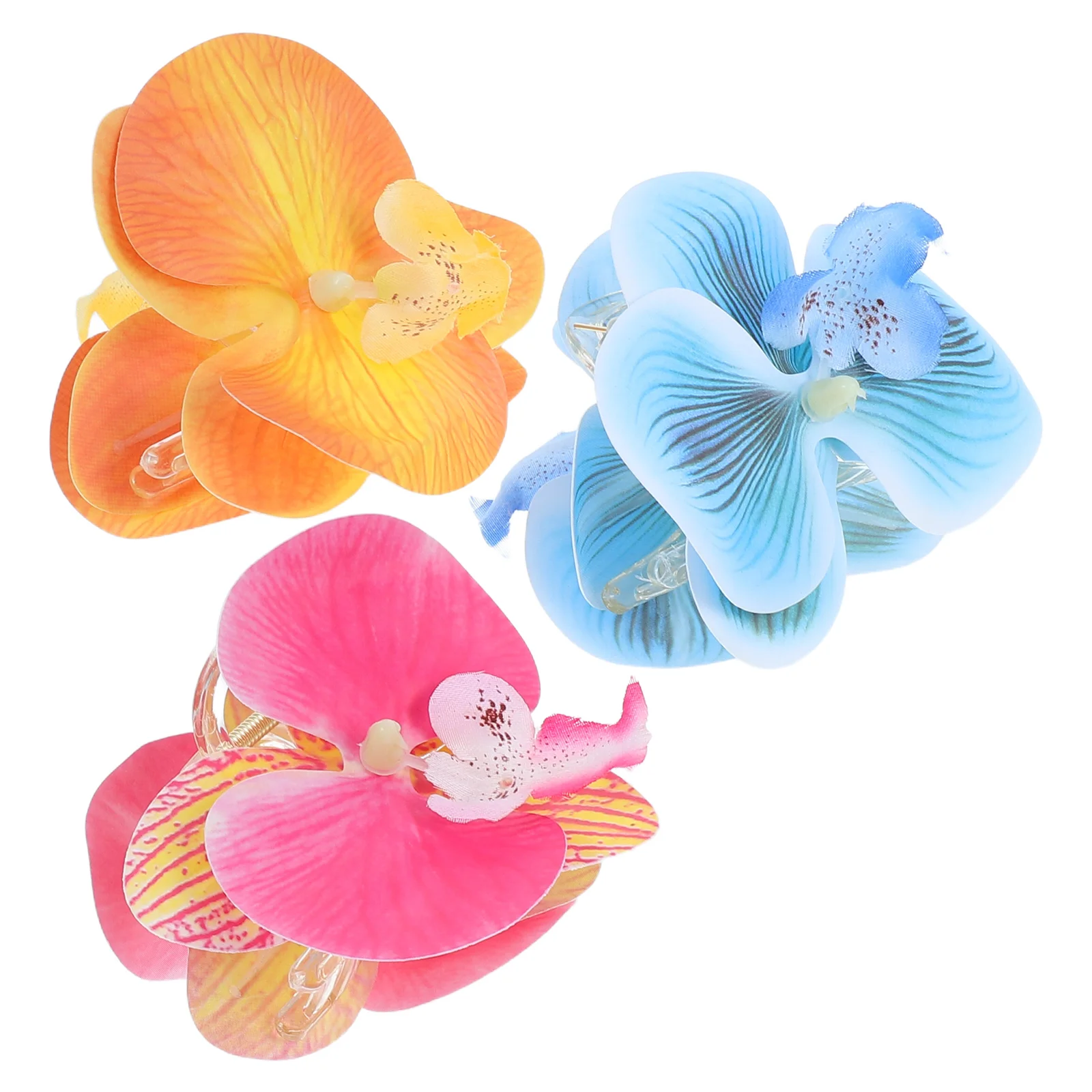 

3Pcs Phalaenopsis Claw Clips Large Flower Hair Clips Elegant Floral Hair Accessories for Weddings Parties Daily Wear