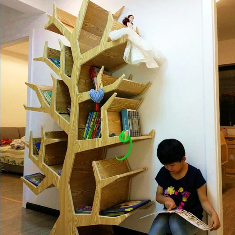 Big Tree Bookshelf Shelf Library Bookshelf Clothing Store Floor Decoration