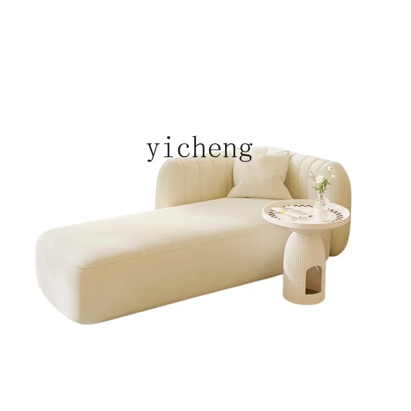 Cream Style Single Chaise Longue Hotel Homestay Light Luxury Modern Lazy Sofa Leisure Recliner