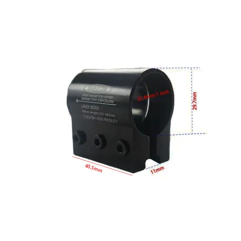 Flashlight Scope Laser Sight Clamp Mount Diameter 25.4mm 1Inch With 11mm Base For Outdoor Hunting Trip