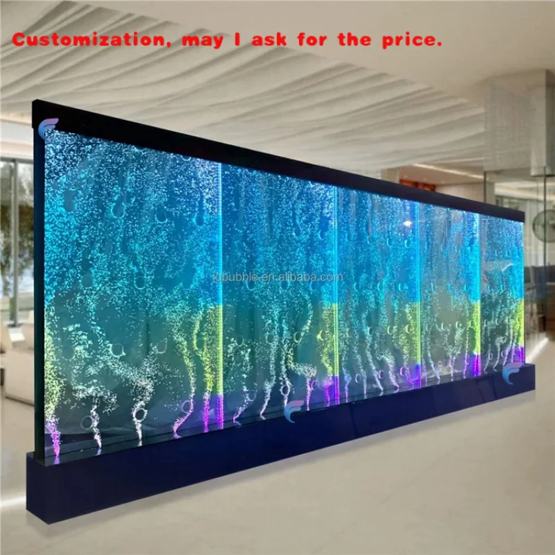 

custom.Customized Dancing LED Light Acrylic Column Hilton Hotel Furniture Sale with Bubble Wall