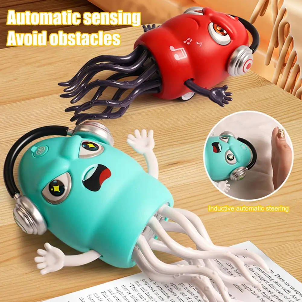

Dancing Octopus Toy Smart Sensor 8-Leg Auto-Dance Pet Crawling Obstacle Sensor Toy with Music Lights Cat Dog Toy