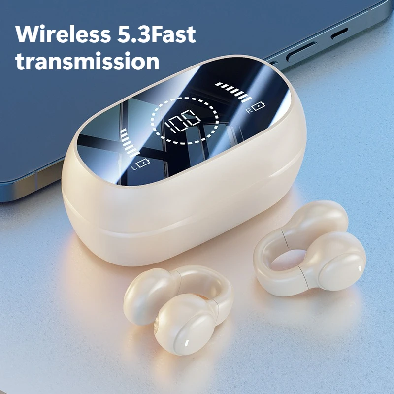 M47 New Private Model OWS Ear Clip Bone Conduction Bluetooth Headset Non-in-ear Sports Digital Long Battery Life Headset