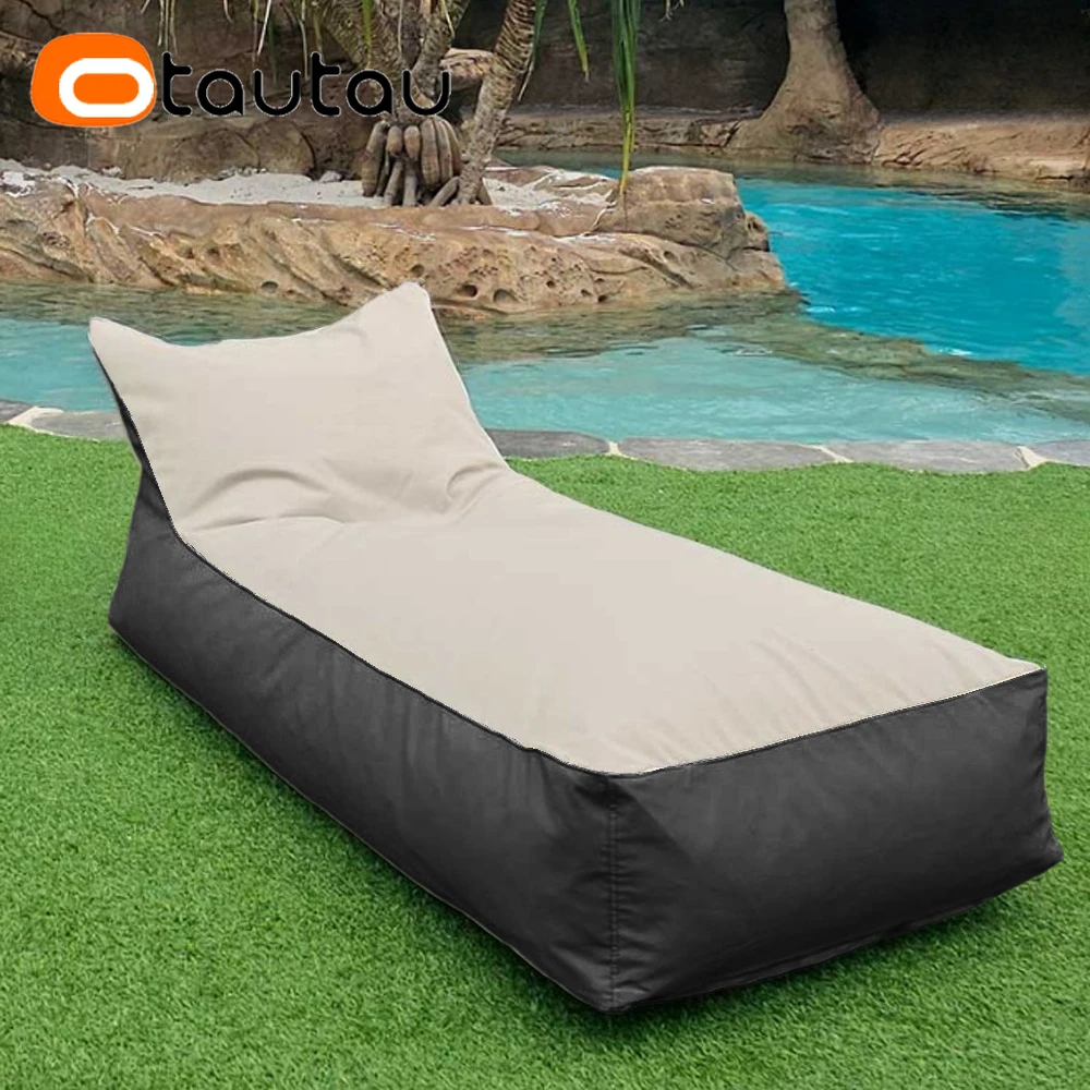 OTAUTAU Outdoor Oxford Bean Bag Lounger Cover Swim Pool Float Sofa Bed SF502【No Filler!Need To Buy Filler By Yourself !】