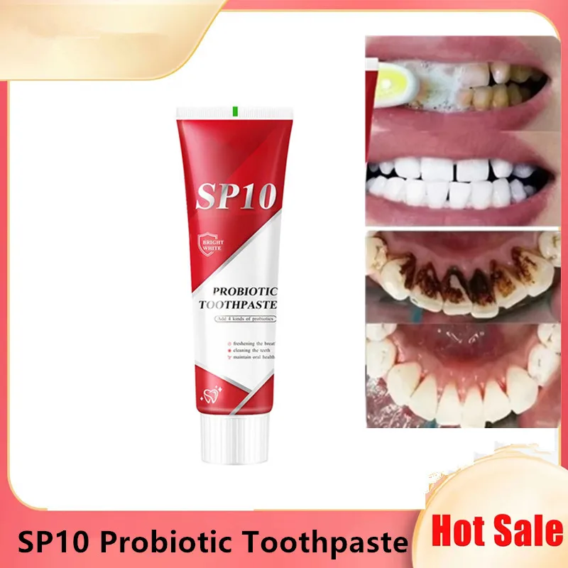 2pcs Sp-10 Probiotic Toothpaste Whitening Tooth Remove Plaque Stains Teeth Whitener Oral Hygiene Clean Fresh Breath Oral Healthy