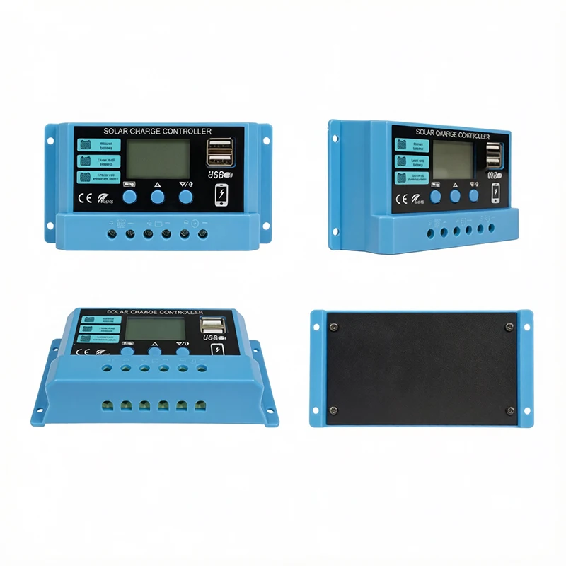 10A 20A 30A Solar Charge Controller 12/24V Auto Switch, Light & Time Control, Multiple Battery Type Compatible
