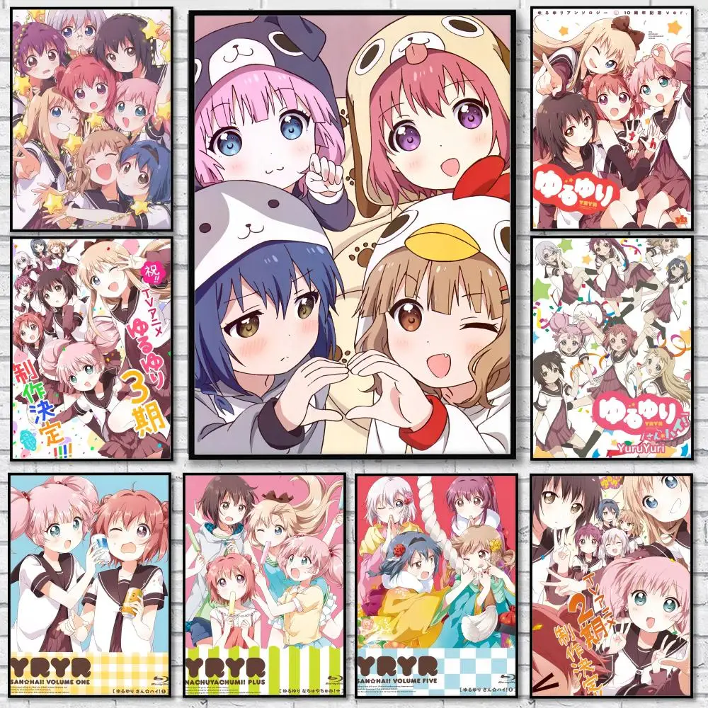 

Y-Yuruyuri Painting Calligraphy Minimalist Print Canvas Poster Unframed Wall Art For Home Office Decor