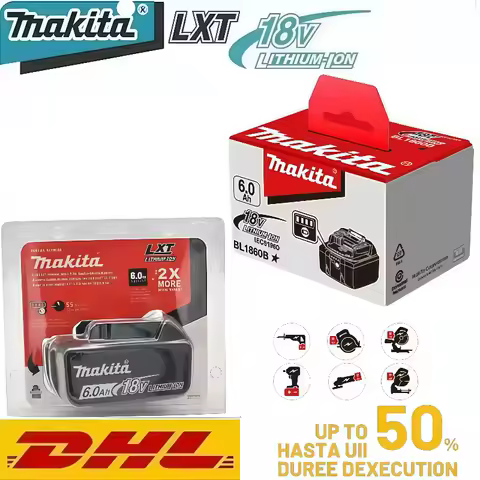 100% original Makita battery, 18V 6.0Ah rechargeable battery, replacing Makita BL1830BL1840BL1850BL1860B, power tool battery