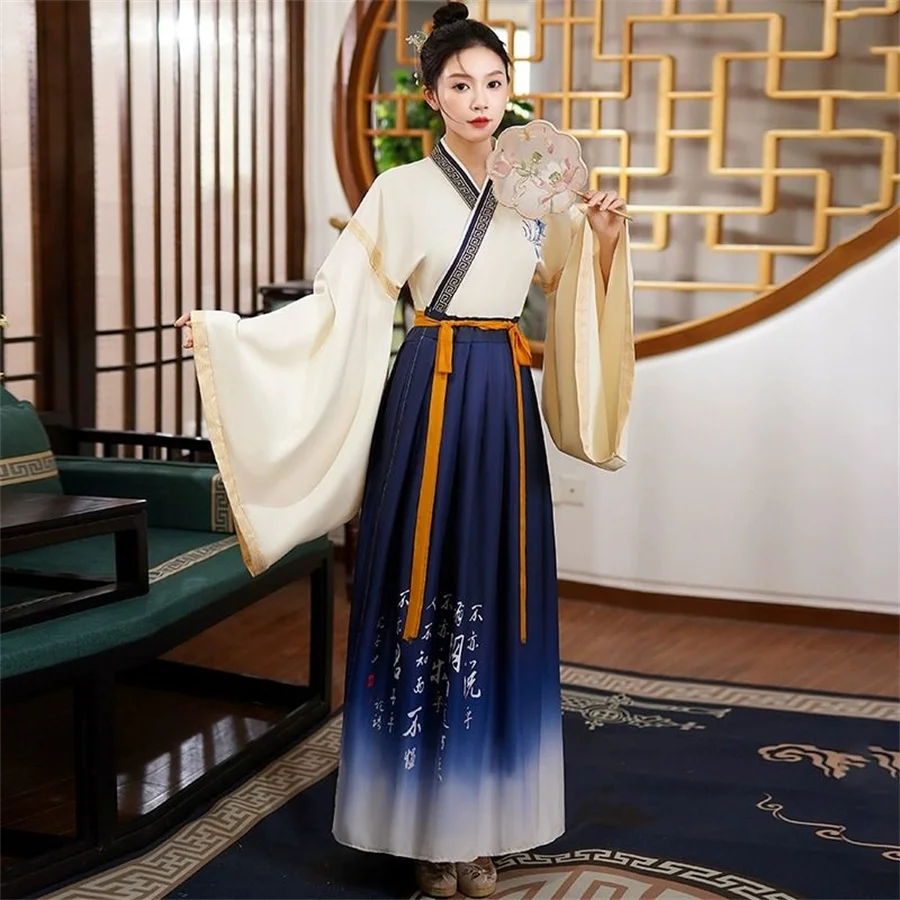 Robe traditionnelle chinoise Hanfu pour femmes, streetwear décontracté, vêtements de style ethnique vintage, vêtements de mode élégants