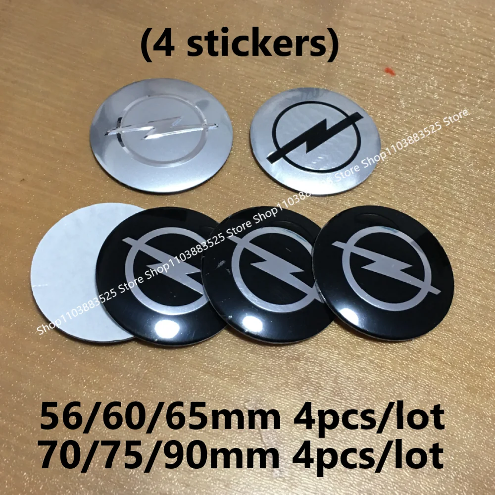 

4pcs 56/60/65/70/75/90mm Wheels Center Cap Hub Stickers for Opel Corsa Gsi Turbo Cors OPC Line Vectra Astra Zafira Antara Omega