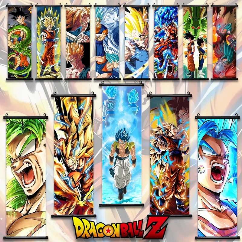 

Poster and Painting Dragon Ball Goku Birthday Gifts Bejita Wall Art Modern Living Room Decoration Hanging Scrolls Modular Kid