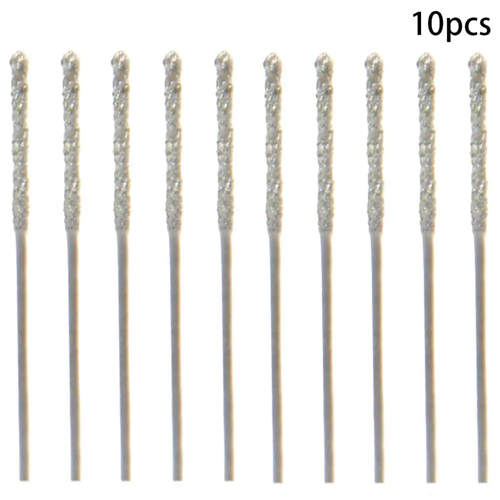 20 szt. 0,8 mm wiertło kręte z końcówką diamentową do szklanej płytki z kamienia jubilerskiego
