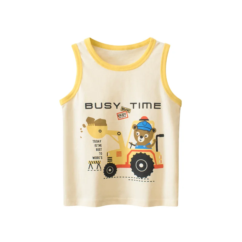 

Children's clothing summer new product 2025 children's Korean vest cartoon baby boy clothes