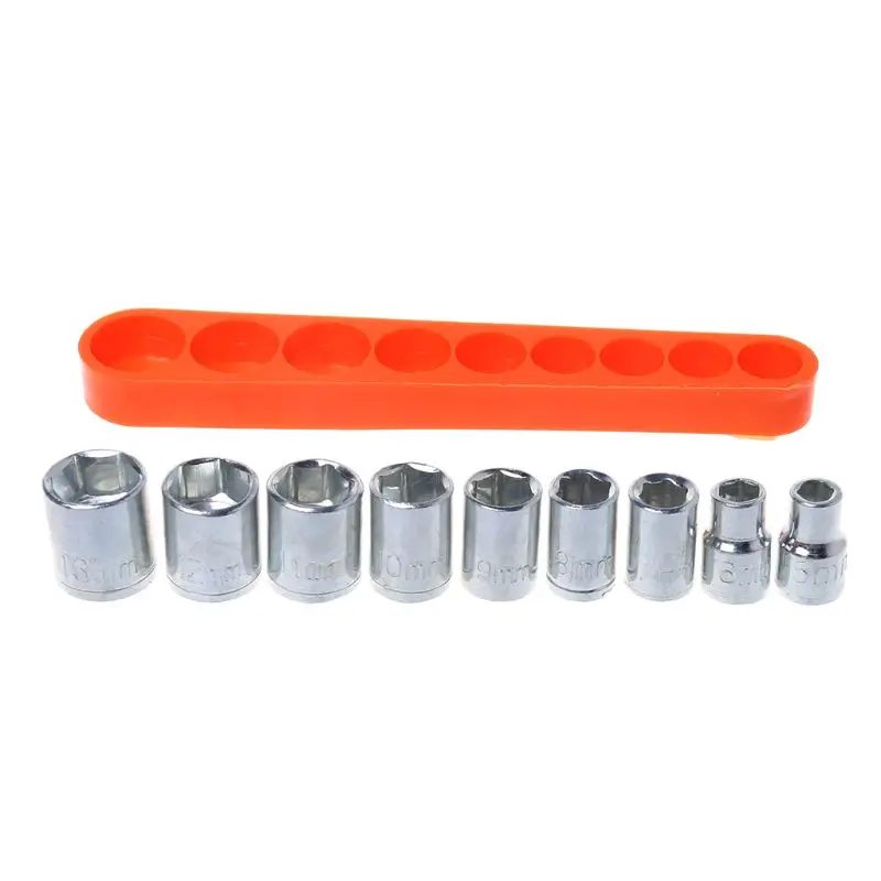 9Pcs/Set Wrench Hexagon Head DIY Fix Repair Hand Tool 5-13mm Socket Adapter Set Home Auto Car