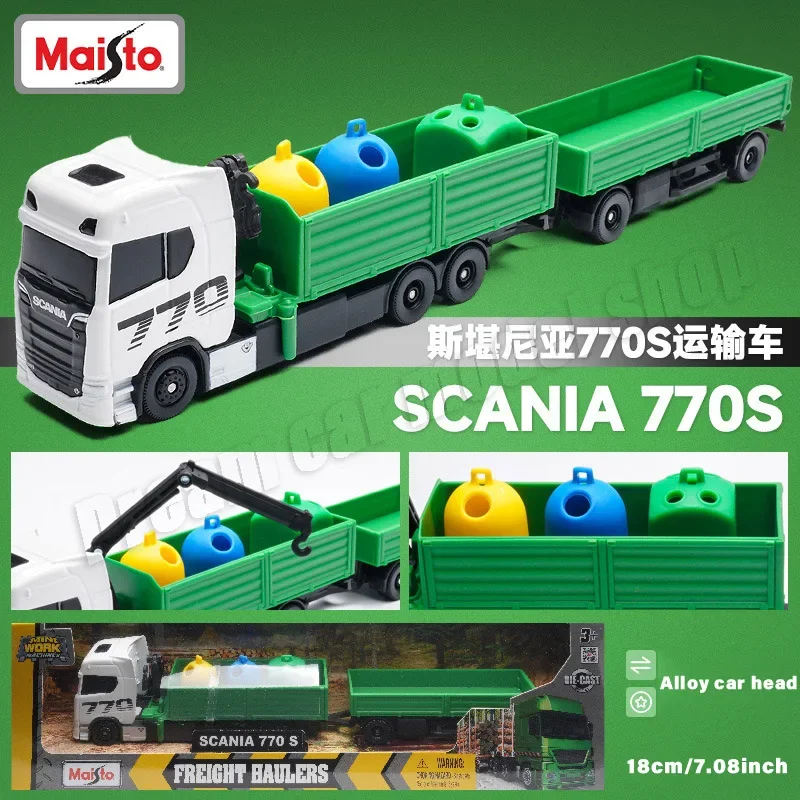 Maisto Stania 770S Transport Trailer Volvo FH16 Trailer Alloy Die-cast Car Model Toys Collectible Miniature Car Model Decoration