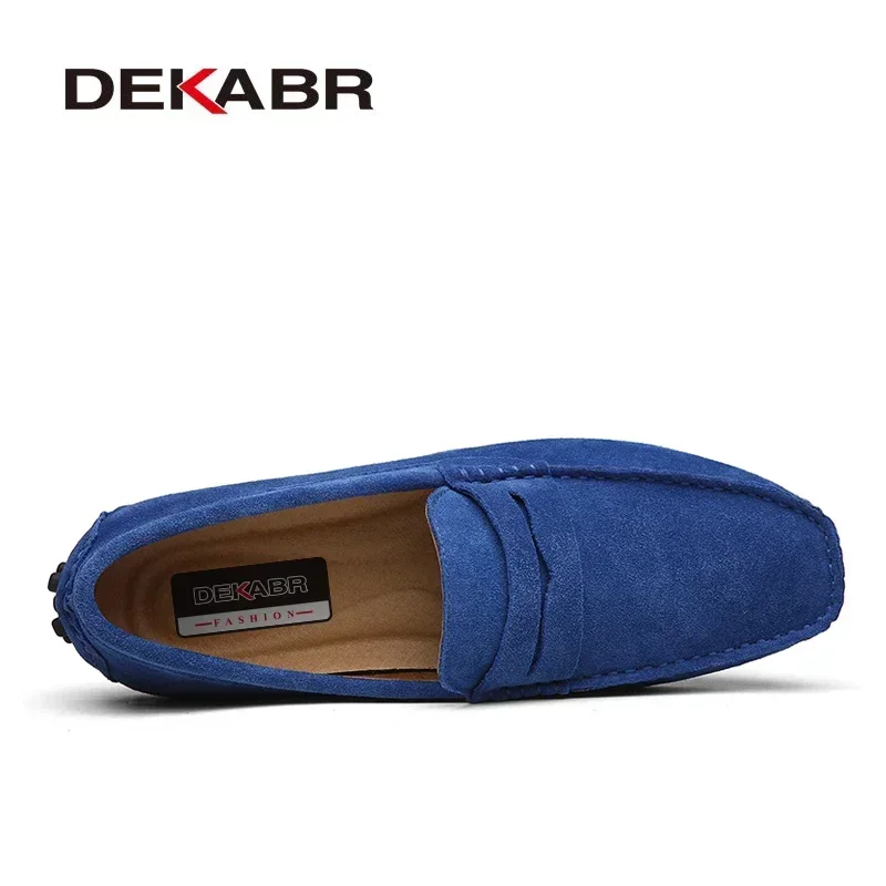 DEKABR New Arrival Men Driving Moccasins Genuine Leather Loafers Casual Fashion Wedding Men Footwear Large Size 38~49