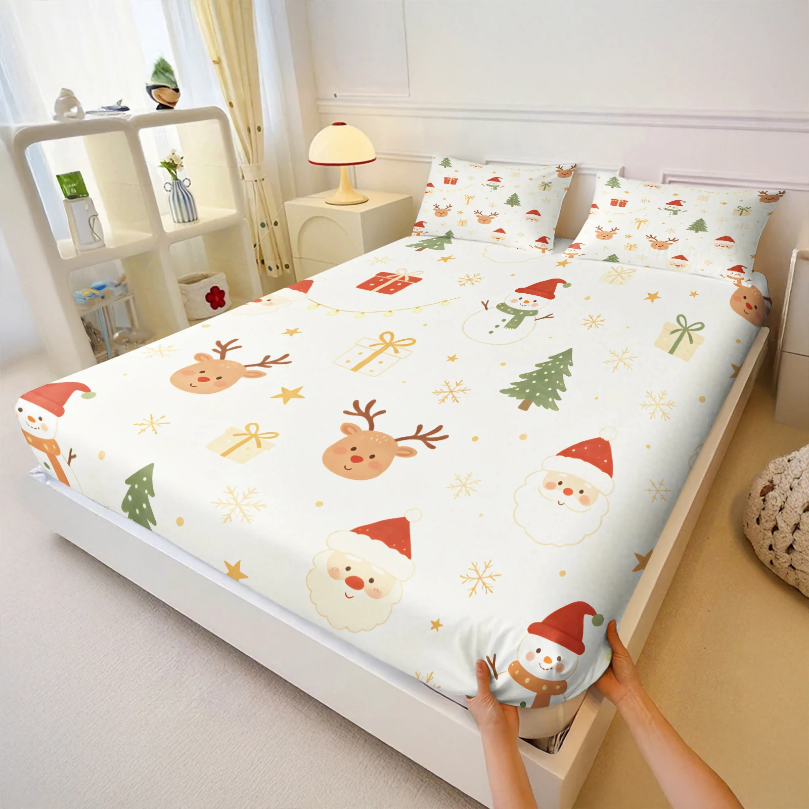 Leuke Kerstlakenset met print  - Fitted Bed Sheets Deep Pocket recensie en prijs