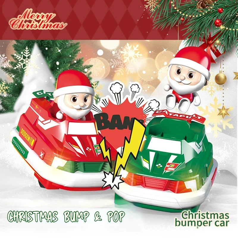 2025年新製品-クリスマス-リモコン付きバンプカー-ドリフトレーシングカー-親子対戦ツインバトルカー-子供用-サンタクロースカー