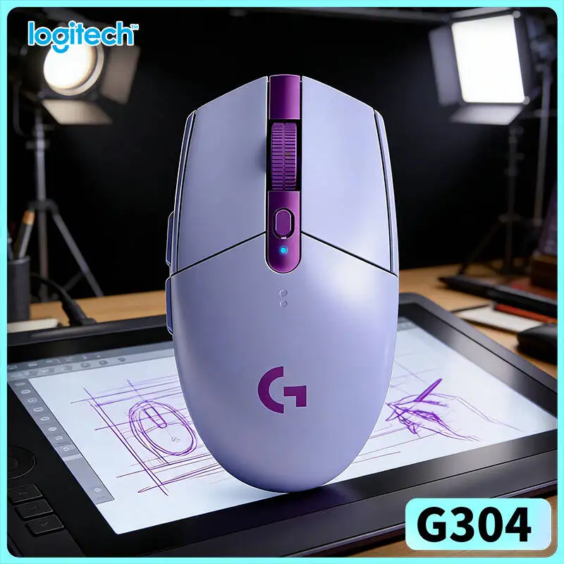 Logitech G304 LIGHTSPEED Wireless Gaming Mouse 12000 DPI 1ms Latency HERO Sensor 250hr Battery Entry-Level Gaming Users