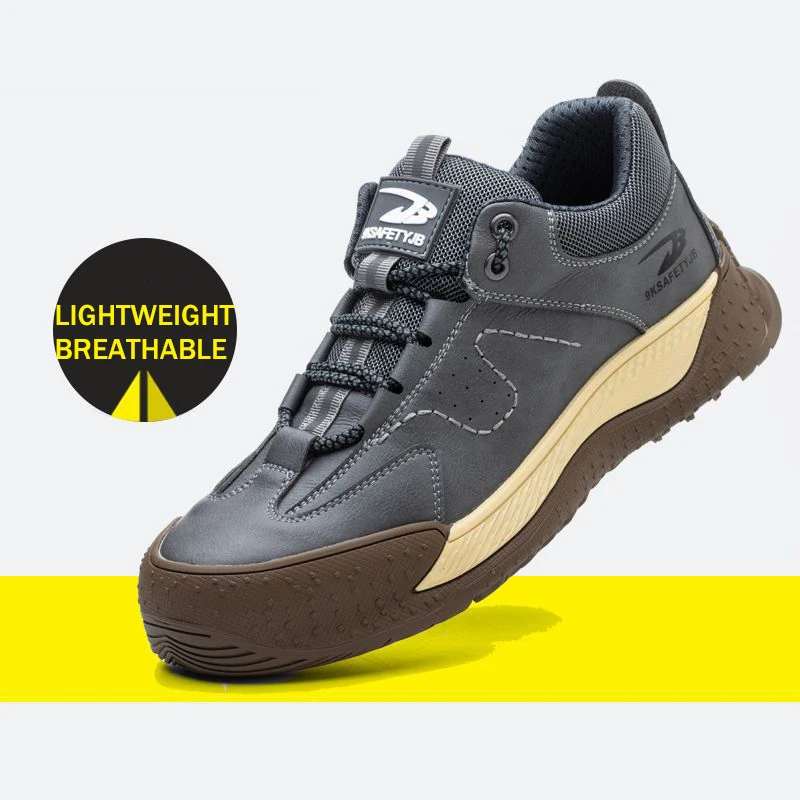 Lynjacye Low Cut 6KV Isolation Safety Shoes Steel Toe Cap Lightweight Breathable Construction Shoes for Men Hike Sneakers