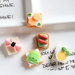 Simulation Resin Ham Omelette Cake, Kiwi Bread, 3D DIY Decorations, Dollhouse, Micro Landscape Ornaments, 10 Pcs, Lots