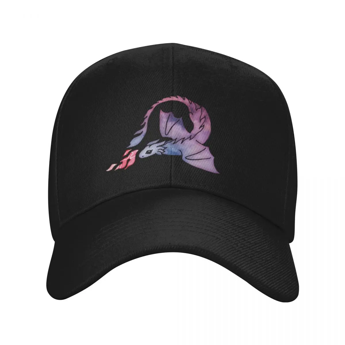 Fashion Dragon Fire Dark Pink Purple baseball cap Couples Polo Cap