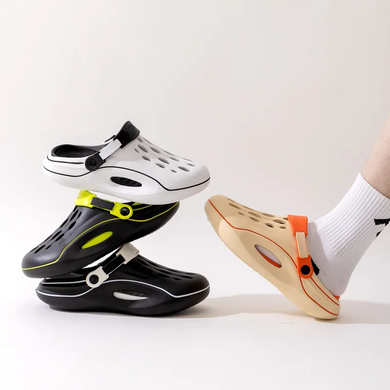 

Mens' Clogs Thick Soled Slippers Leisure Outdoor Beach Non-slip Breathable Sandals For Men Fashion EVA Slippers