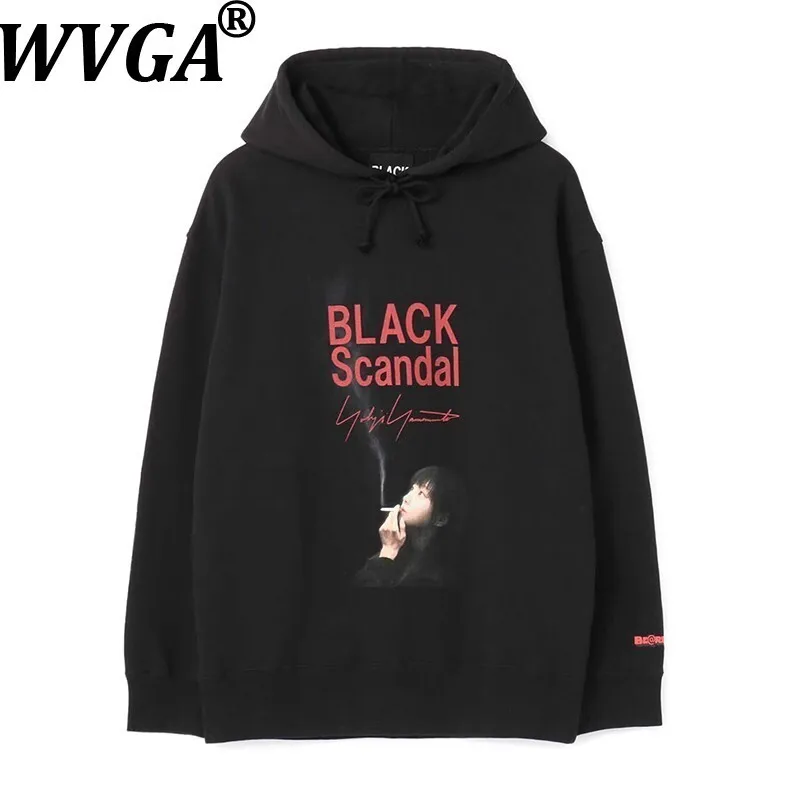 

WVGA Autumn Winter New Man Tide High Street Sweatshirts Printed Letter Hooded Pullover Cotton Niche Chic Casual Coats Ins W12373