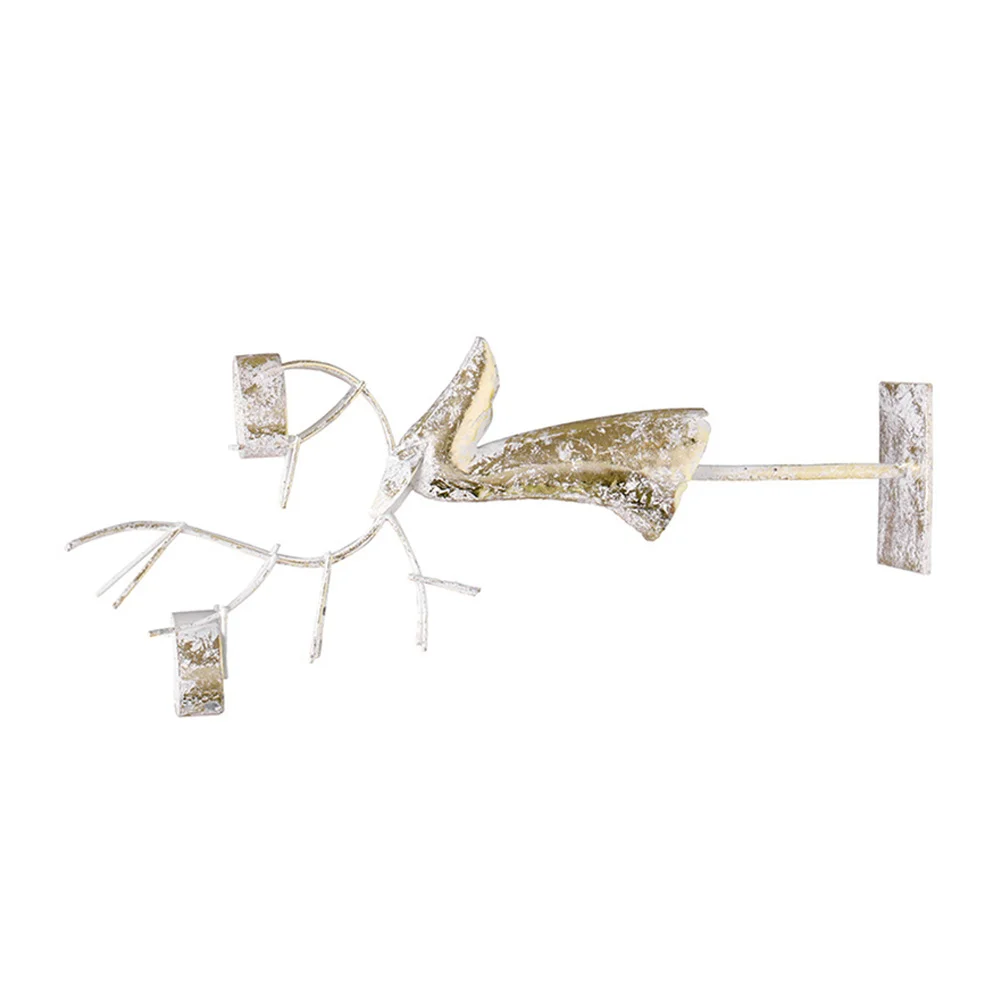 حامل الرنة الحديد الفن عيد الميلاد ديكور للطاولات الشاي ضوء حامل لقضاء عطلة عباءة الموقد الديكور #4