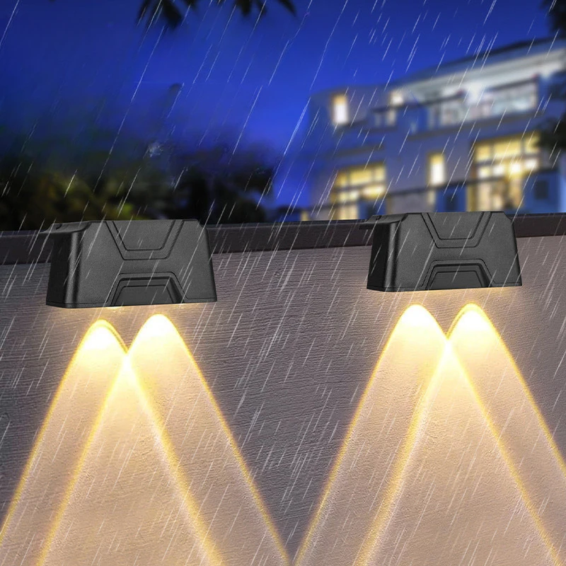 

New Solar Step Light Courtyard Fence Light and Shadow Atmosphere Lighting Outdoor Garden Light Solar Step Lights