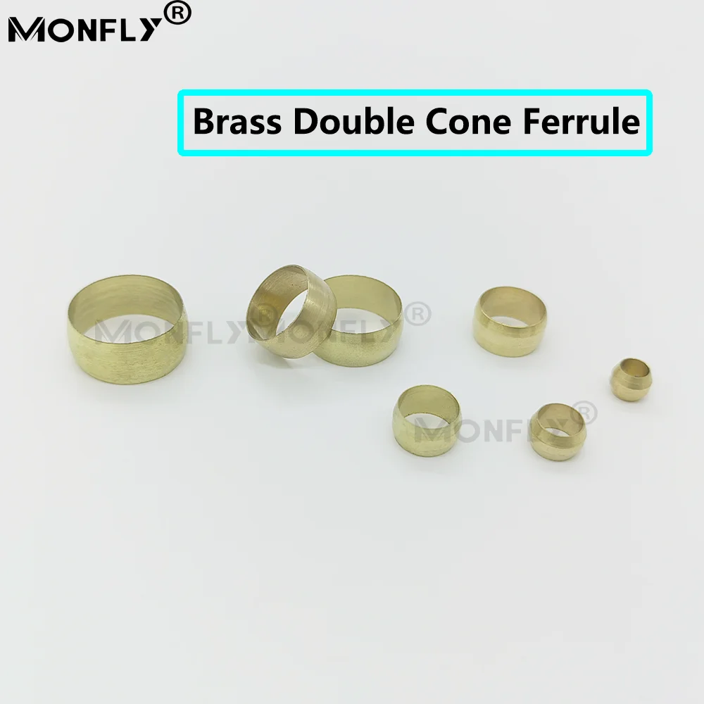 

Brass Double Cone Ferrule 4 6 8 10 12 14 16mm Outer Diameter Compression Sleeve Seal Ring Accessories