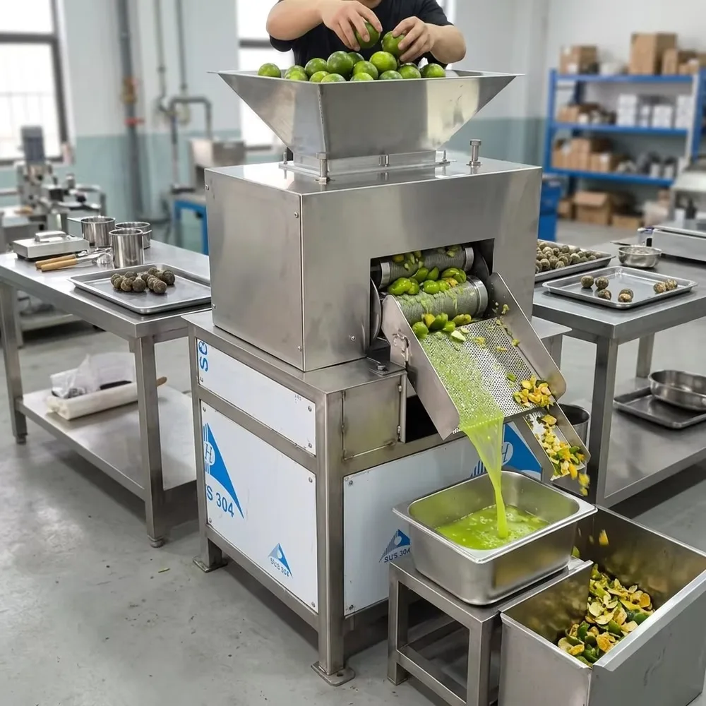 Industrial 1T Twin Roller Juicer Heavy Duty Durable CE Approved Fruit Processing Machine for Bulk Commercial Use
