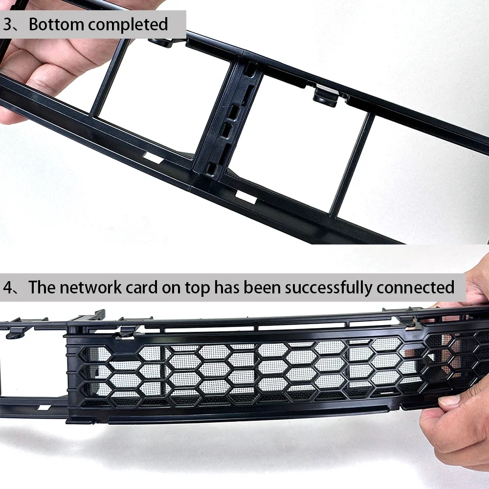 

Защитная сетка на решетку радиатора и нижний бампер с вырезом для камеры для Tesla New Model 3 Highland 2026 – защитный аксессуар
