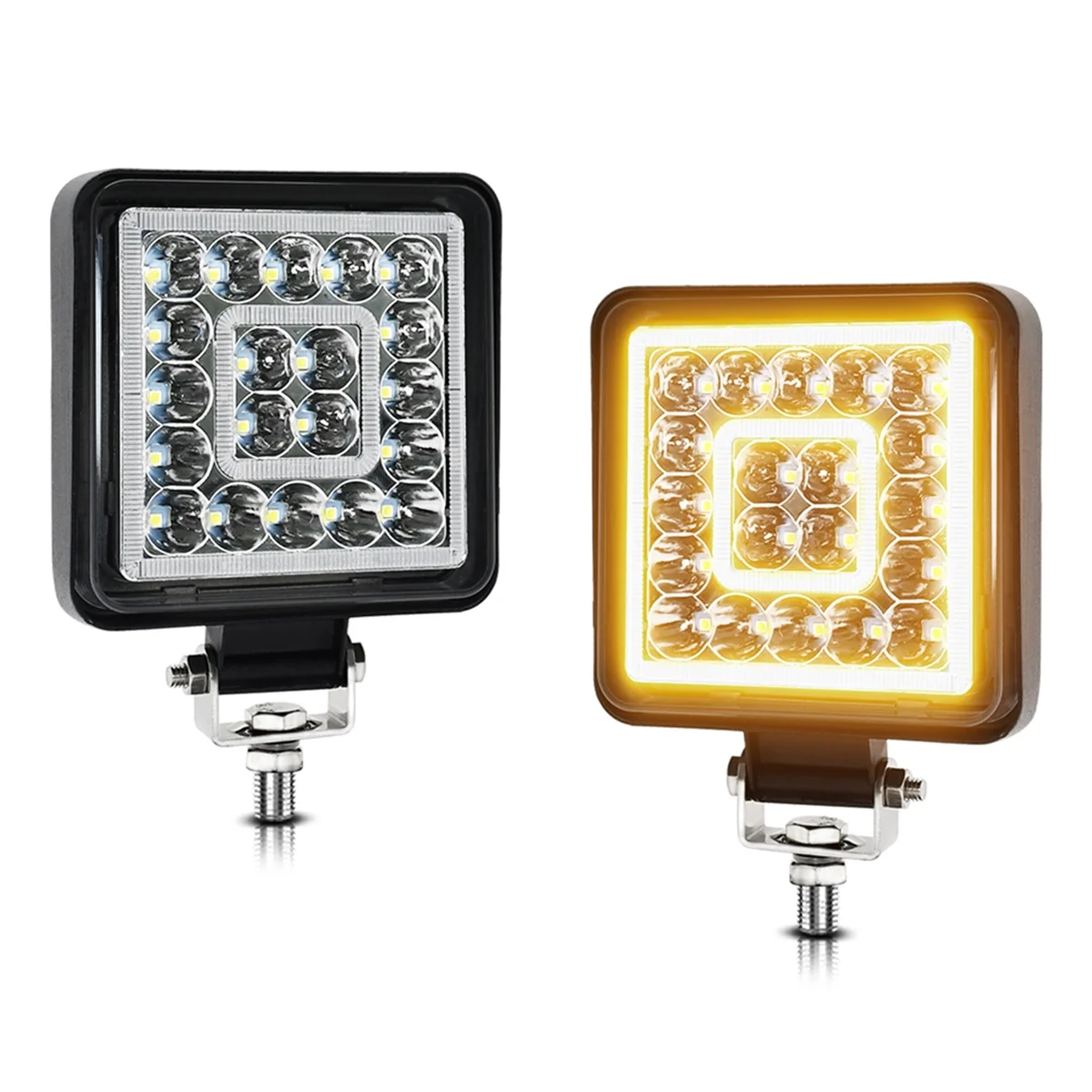 NNR-4 İnç LED Küp Işık Bölmeleri, 160W 16000LM 9-30V LED Traktör Çalışma Lambaları Sis Farları ATV UTV RV Tekne Arabası LED Işık Çubuğu