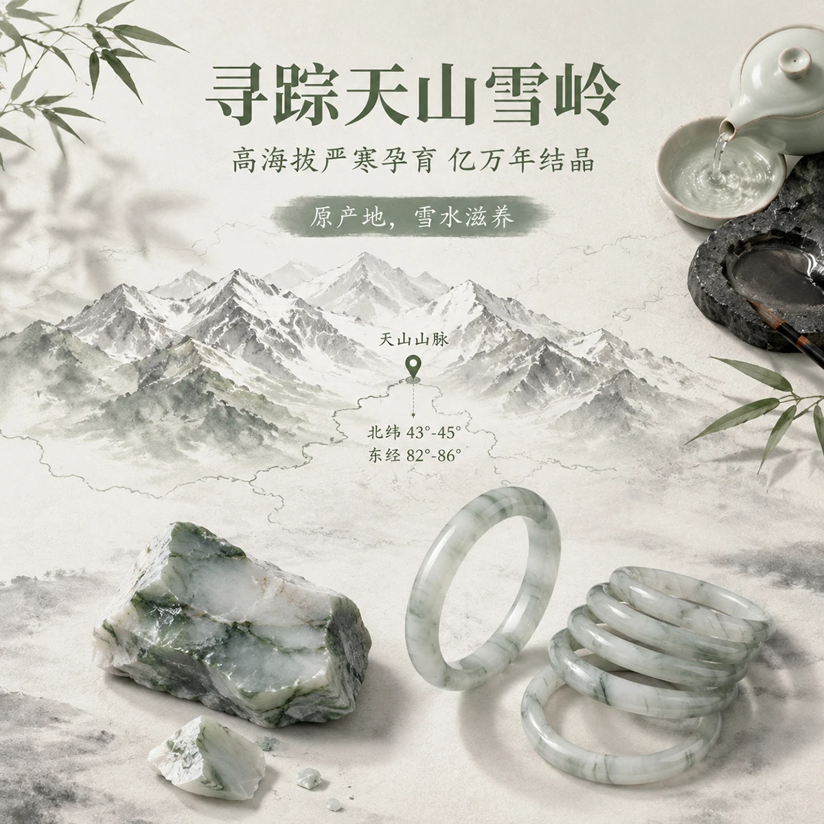 100 % Naturstein-Armreif aus Tianshan-Jade, breites Armband für Frauen, Heilkristall-Schmuck, Geschenk, Armbänder und Armreifen – Detail 14