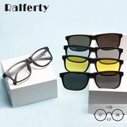 Ralferty Student 5 In 1 Magnetic Sunglass Kids Child Clip On Glasses TR90 Optic Prescription Glasses Frames 3D Spectacle TR8006