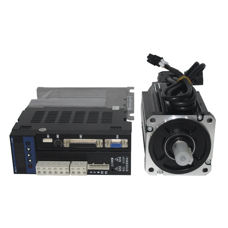 80st-m03520 servo drive kit for 0.75KW Flange 80 750W 2000rpm 1phase CNC AC servo motor with drive from factory