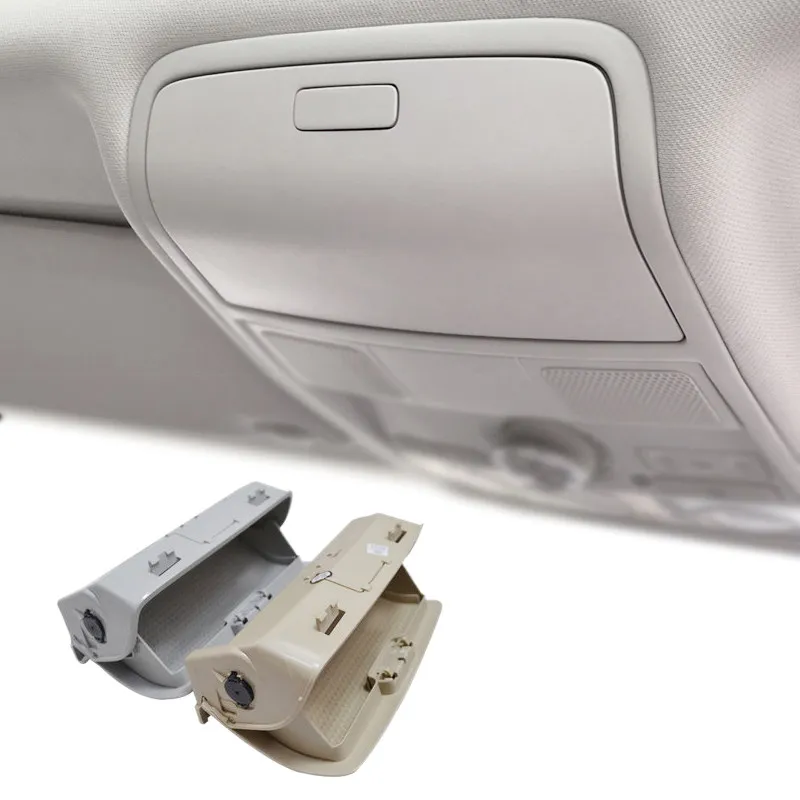 Plastic Car Sun Glasses Case Holder Sunglasses Storage Box For VW Tiguan Golf Passat CC Jetta Scirocco Gray / Beige