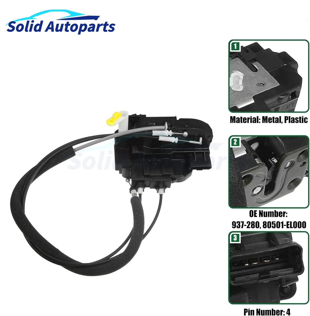 937-280 937-281 937-282 937-283Front/Rear Left/Right Door Lock Actuator for Nissan Tiida Versa Latch 2005-2013  80500EL010