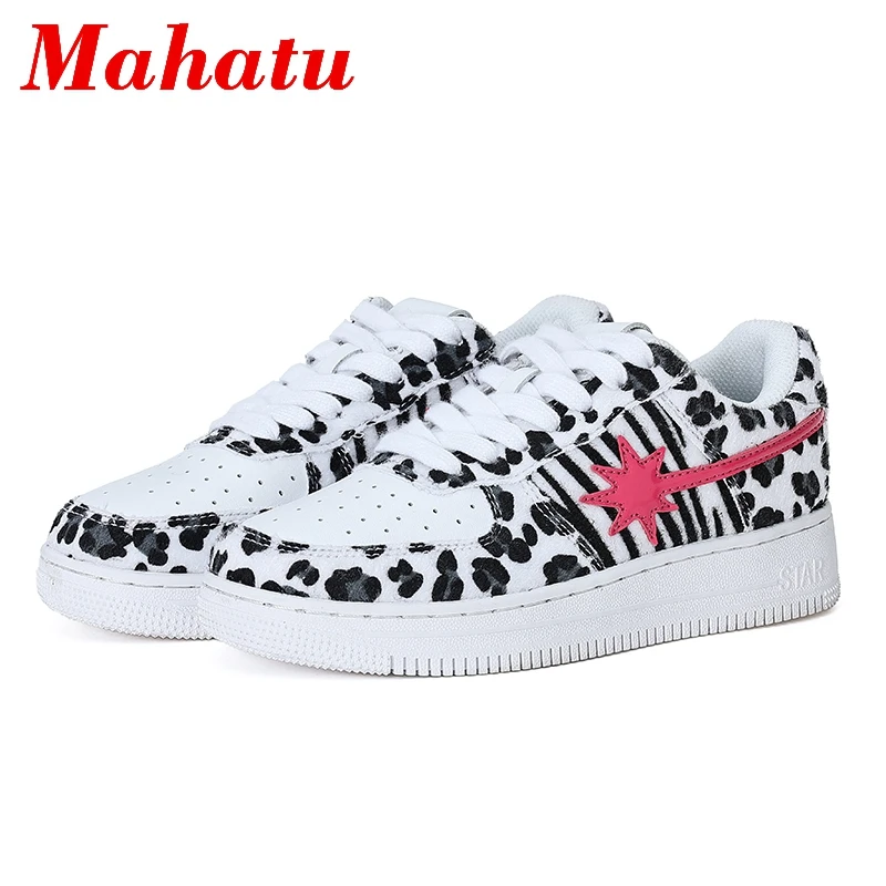 Männer Frauen Luftwaffe Schuhe Echt leder atmungsaktive Laufsport schuhe Sommer Herbst Tennis schuhe Leopard Skateboards chuhe