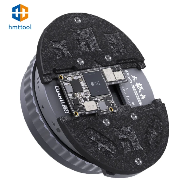 

Qianli iPinch 360 Degree Turntable Design Motherboard Repair Fixture with Glue Removal Card Slot Universal for 99% Mobile Phone